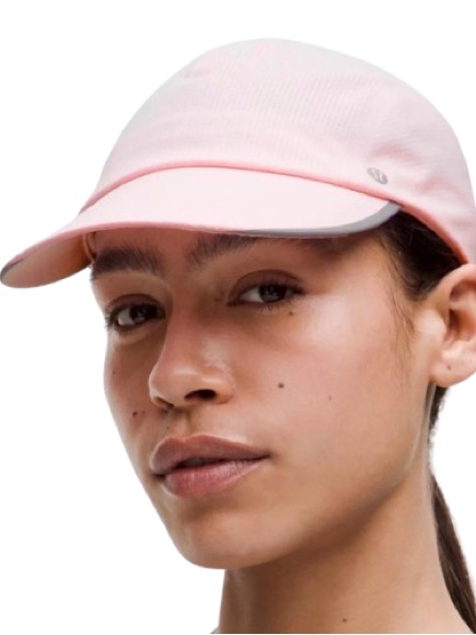 Nwt Lululemon Athletica Fast And Free Running Hat Pink Wovenair Size L/Xl